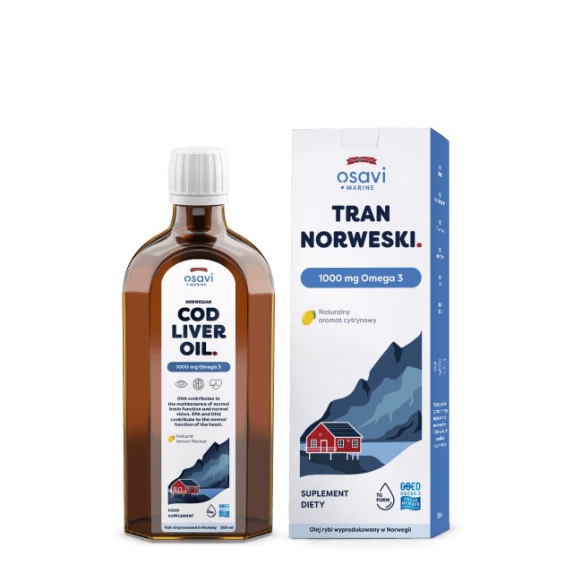NORJALAINEN TURSKANMAKSAÖLJY / 1000 mg / SITRUUNA / 250 ml