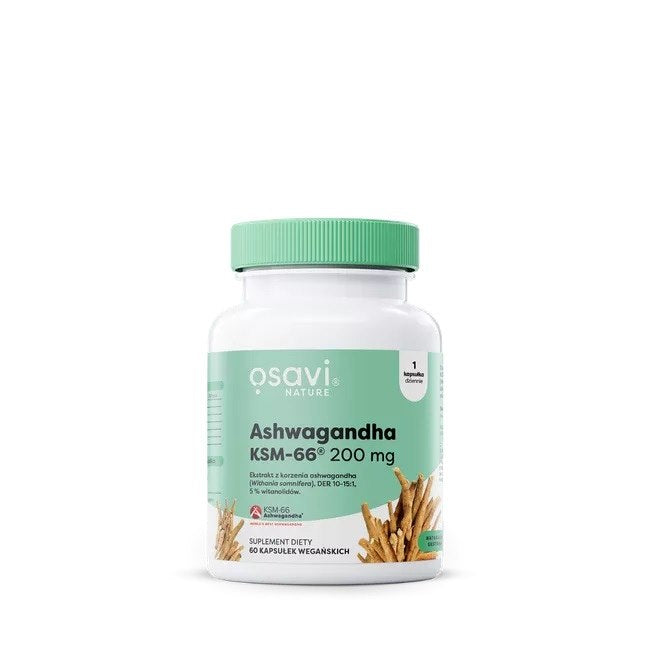 ASHWAGANDHA KSM-66® JUURIUUTE / 200 mg / 60 kaps.
