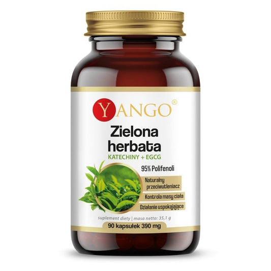 VIHREÄ TEE / 95% POLYFENOLEITA / KATEKIINI + EGCG / 90 kaps.