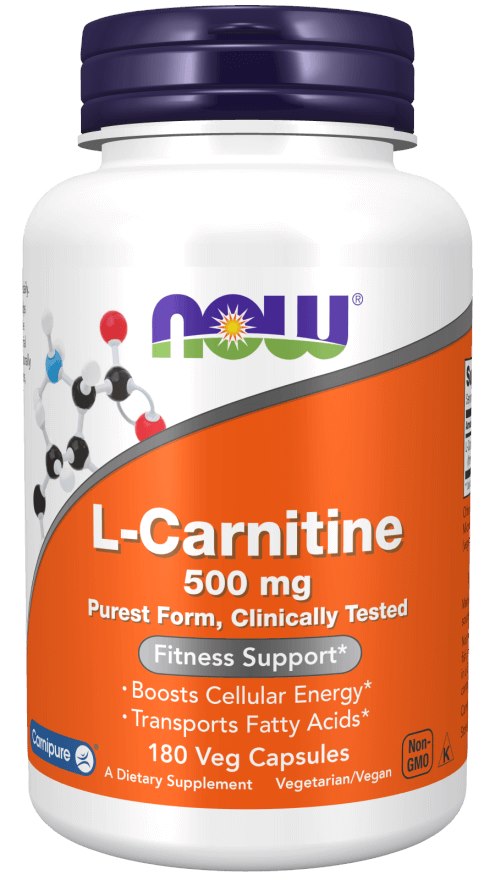 NOW FOODS L-Carnitine, 500 mg (180 vcaps)