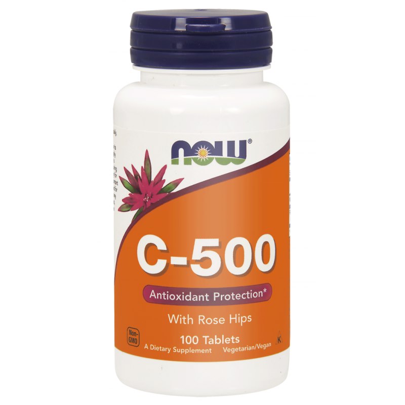 C-VITAMIINI / 500 mg / RUUSUNMARJAJAUHE / 100 tabl.