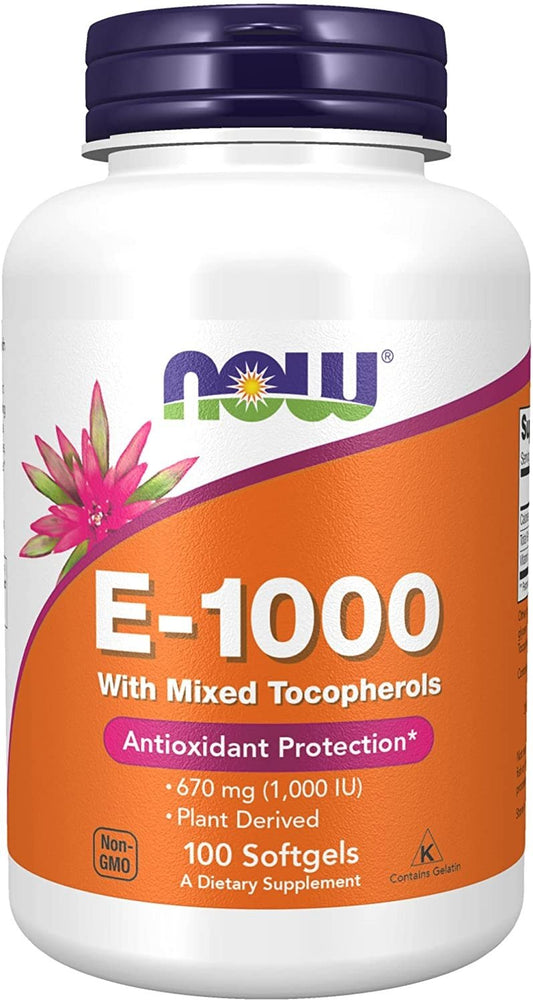 NOW FOODS E-1000 Mixed Toc (100 sgels)