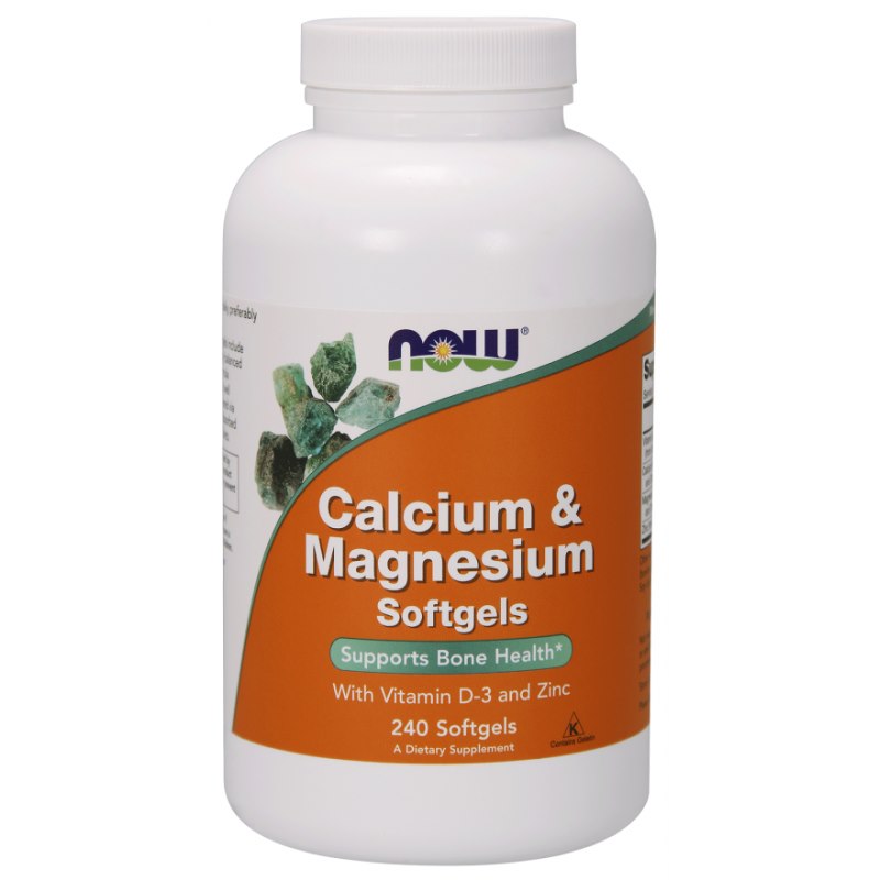 NOW FOODS Cal-Mag + D Weichkapseln (240 Kapseln)