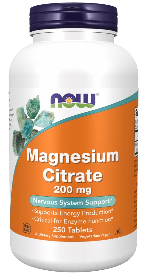 NOW FOODS Magnesiumcitrat, 200 mg (250 Tabletten)
