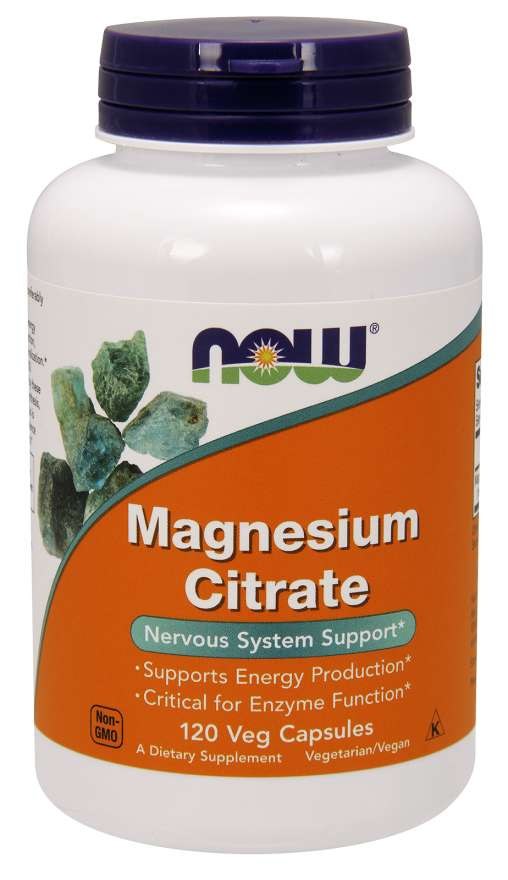 NOW FOODS Magnesiumcitrat Kapseln (120 vegane Kapseln)