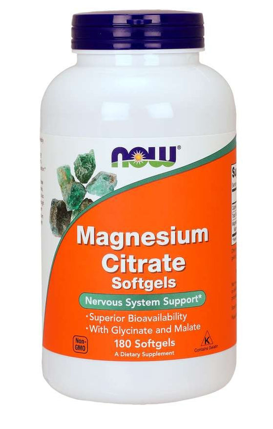 NOW FOODS Magnesiumcitrat, 134 mg (180 Kapseln)