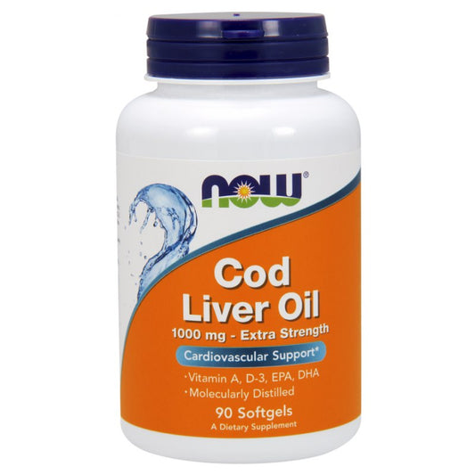 NOW FOODS Cod Liver Oil, 1000 mg (90 sgels)
