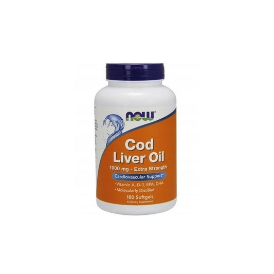 NOW FOODS Cod Liver Oil, 1000 mg (180 sgels)
