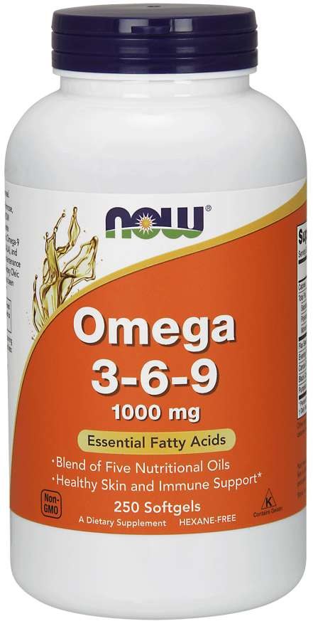 NOW FOODS Omega 3-6-9, 1000 mg (250 softgels)