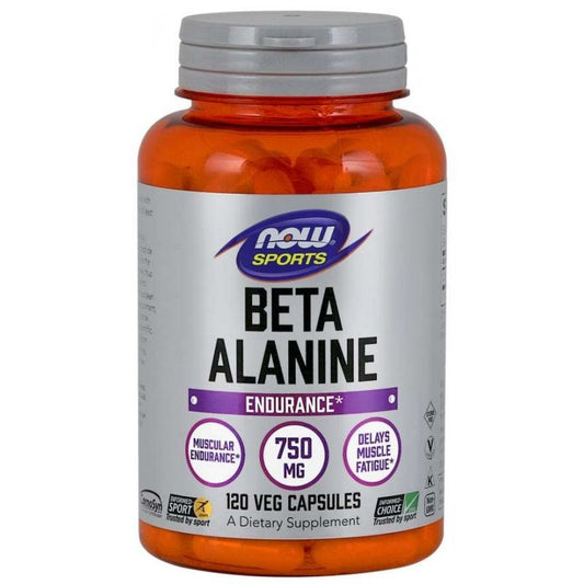 NOW FOODS Beta Alanine, 750 mg (120 vcaps)