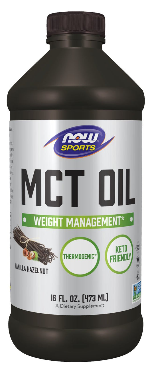 MCT-ÖLJY / VANILJA & HASSELPÄHKINÄ / 473 ml