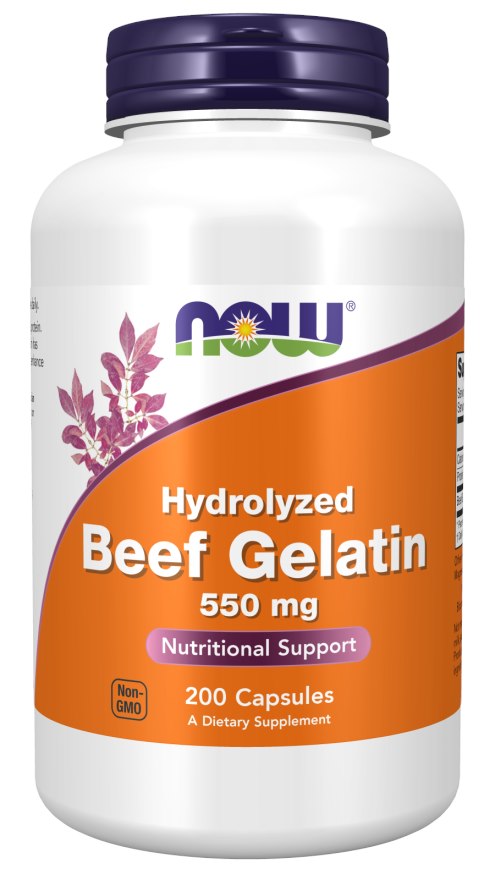 NOW FOODS Rindergelatine 550 mg (200 Kapseln)