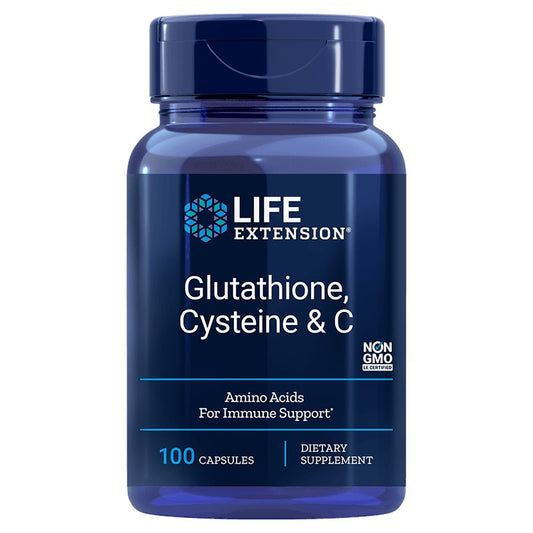 LIFE EXTENSION Glutathion, Cystein & C (100 Kapseln)