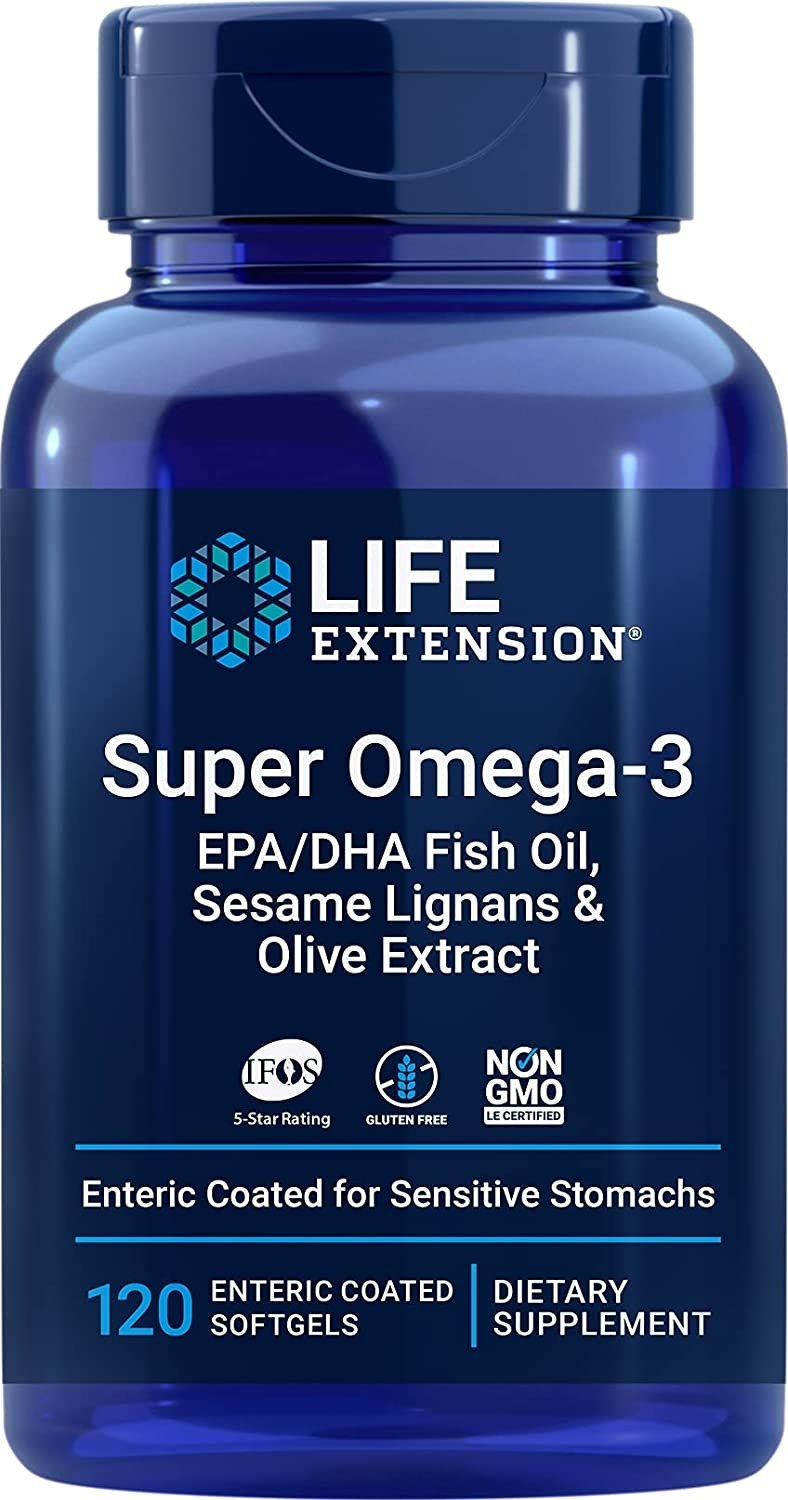 SUPER OMEGA-3 / EPA/DHA / SEESAMILIGNAANIT & OLIIVIUUTE / 120 enterokapselia