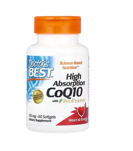 DOCTOR'S BEST High Absorption Coq10 with Bioperine, 100 mg (60 Softgels)