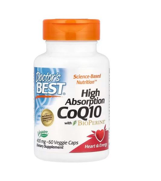 DOCTOR'S BEST High Absorption Coq10 with Bioperine, 400 mg (60 vcaps)