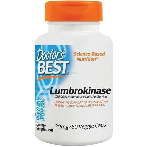 DOCTOR'S BEST Lumbrokinase, 20 mg (60 vcaps)
