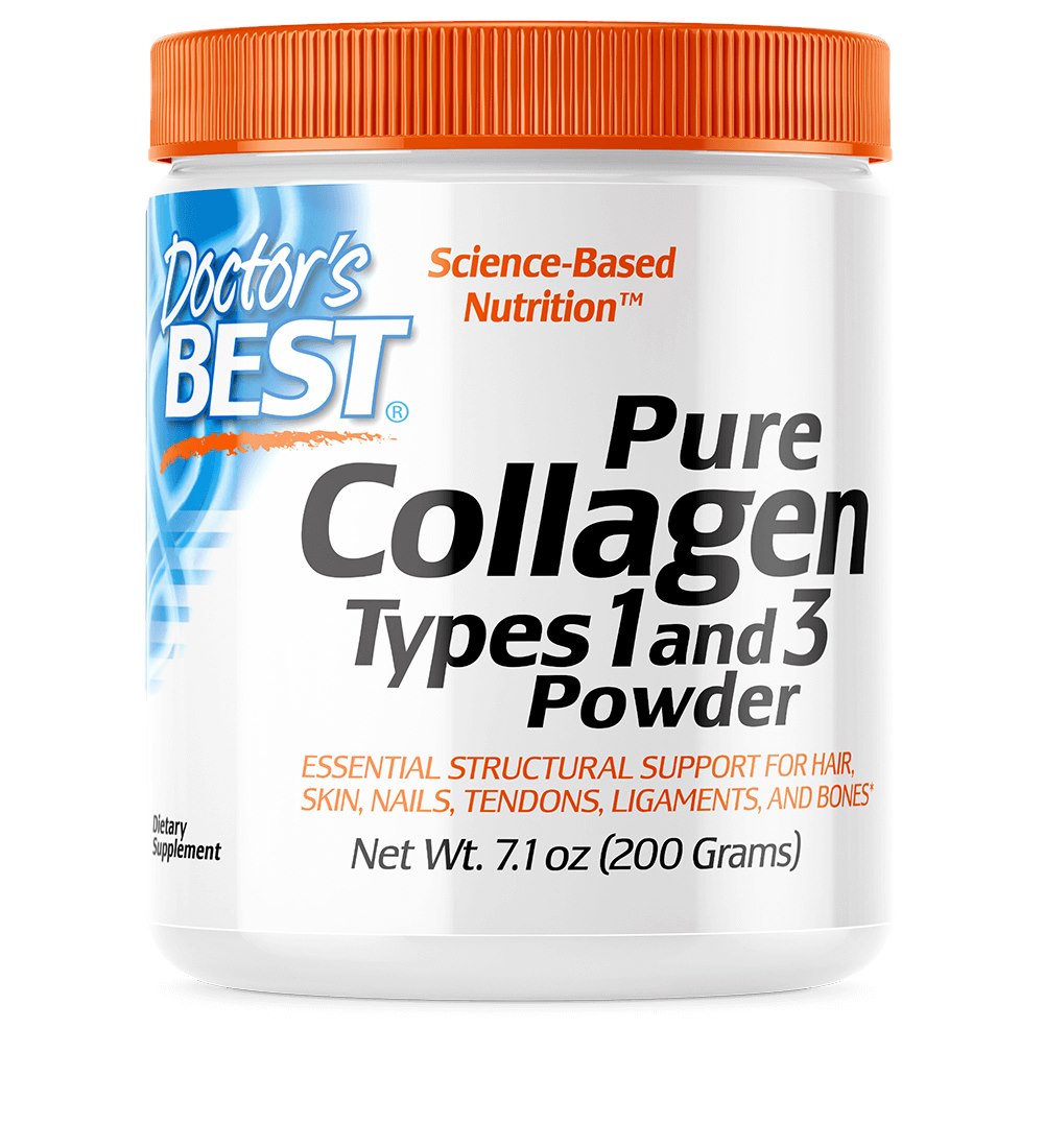 DOCTOR'S BEST Reines Kollagen Typ 1 und 3, Pulver (200 g / 7,055 oz.)