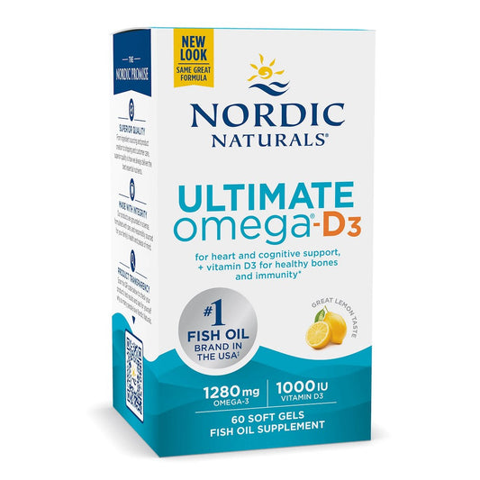 ULTIMATE OMEGA + D3 / 1280 mg / SITRUUNA / 60 pehmokapselia