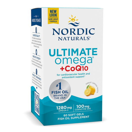 ULTIMATE OMEGA + CoQ10 / 1280 mg / SITRUUNA / 60 pehmokapselia