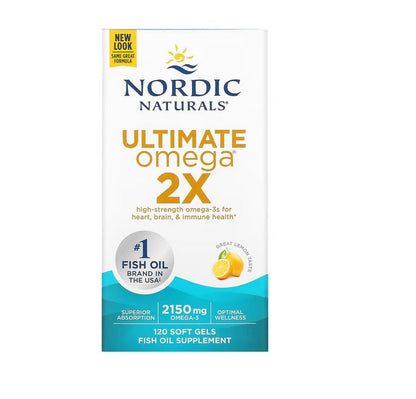 NORDIC NATURALS Ultimate Omega 2X, 2150 mg Lemon (120 sgels)