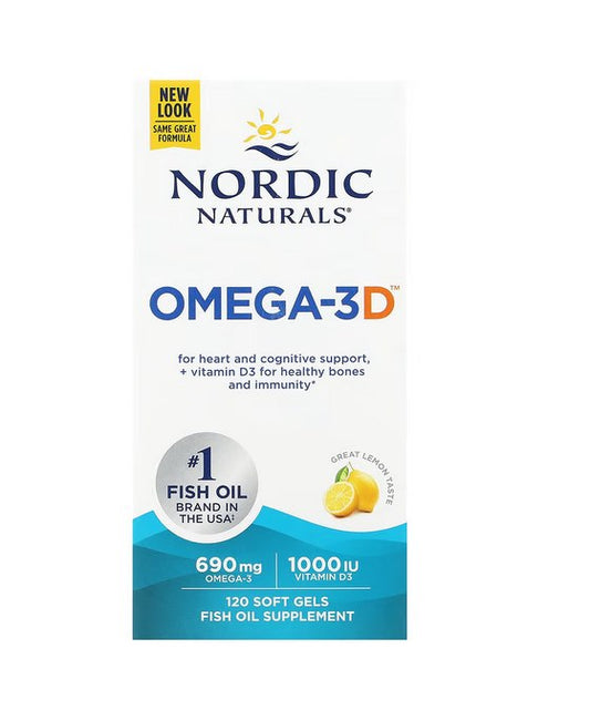 OMEGA-3D / 690 mg / SITRUUNA / 120 pehmokapselia