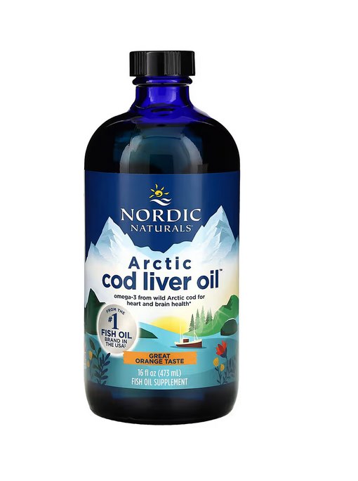 Arktinen torskleverolja / 1060 mg / apelsin / 473 ml