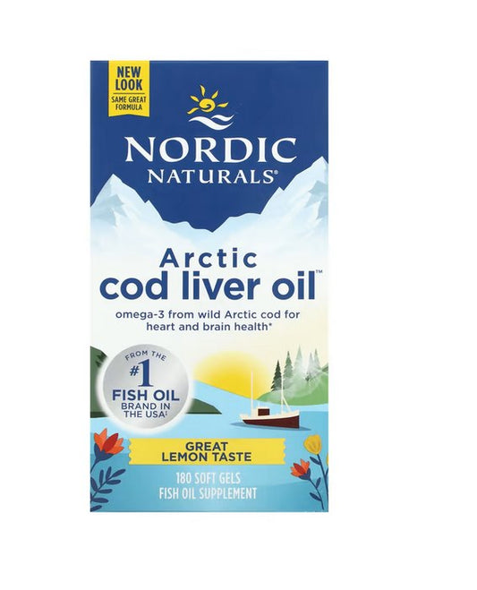 Arktinen torskleverolja / 750 mg / citron / 180 mjuka kapslar