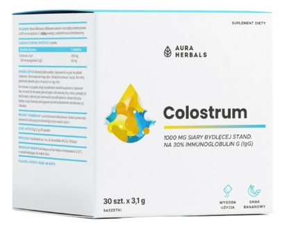 COLOSTRUM / NAUDAN TERNIMAITO / BANAANI / 1000 mg / 30 pussia