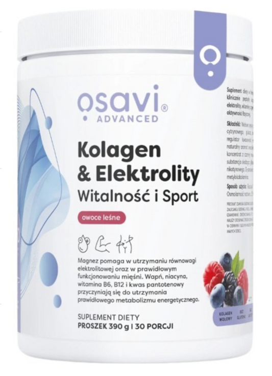 KOLLAGEENI + ELEKTROLYYTIT / VITALITY & SPORT / METSÄMARJA / 390 g