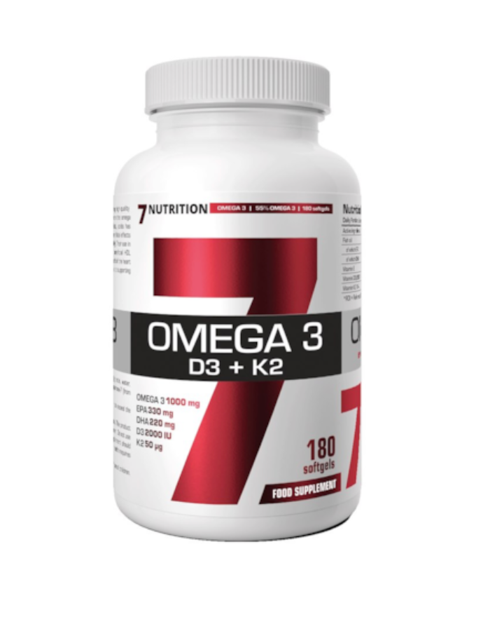 OMEGA-3 + D3 + K2 / 180 pehmokapselia