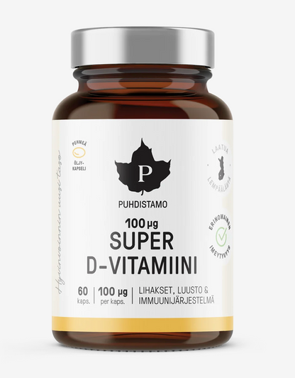 SUPER D-VITAMIINI / 100 mcg / 60 kaps.