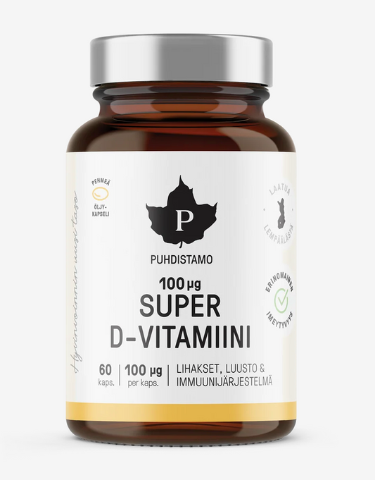 SUPER D-VITAMIINI / 100 mcg / 60 kaps.