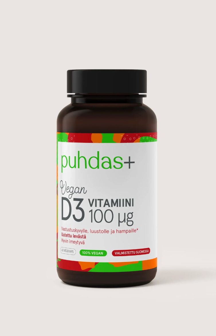 VEGAANI D3-VITAMIINI / 100 mcg / 60 kaps.