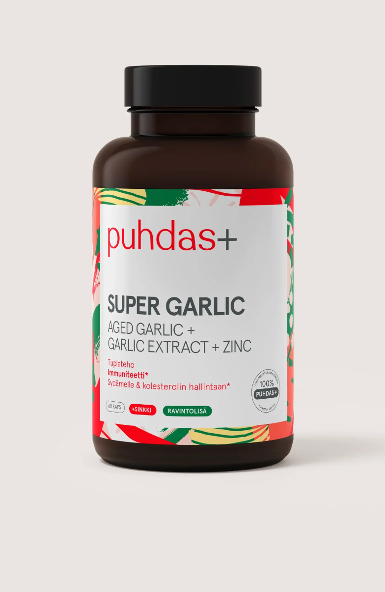 SUPER GARLIC / VAHVA KYPSYTETTY VALKOSIPULI / 100 mg / 60 kaps.