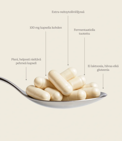 VAHVA UBIKINONI Q10 / OLIIVIÖLJYSSÄ / 100 mg / 60 vkaps.