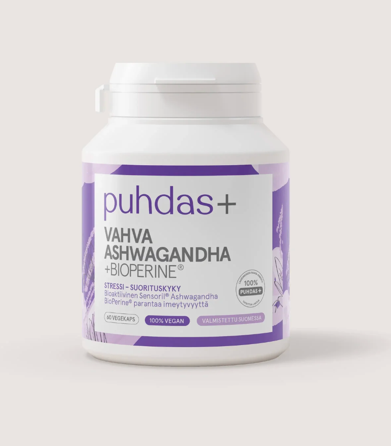 VAHVA ASHWAGANDHA -UUTE + BIOPERINE / 125 mg / 60 vkaps.
