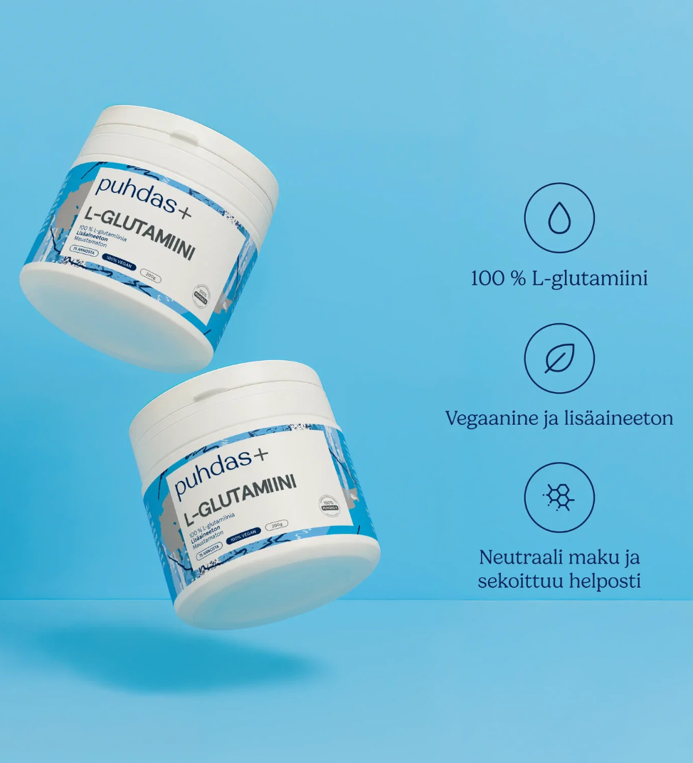100% L-GLUTAMIINIJAUHE / 200 g