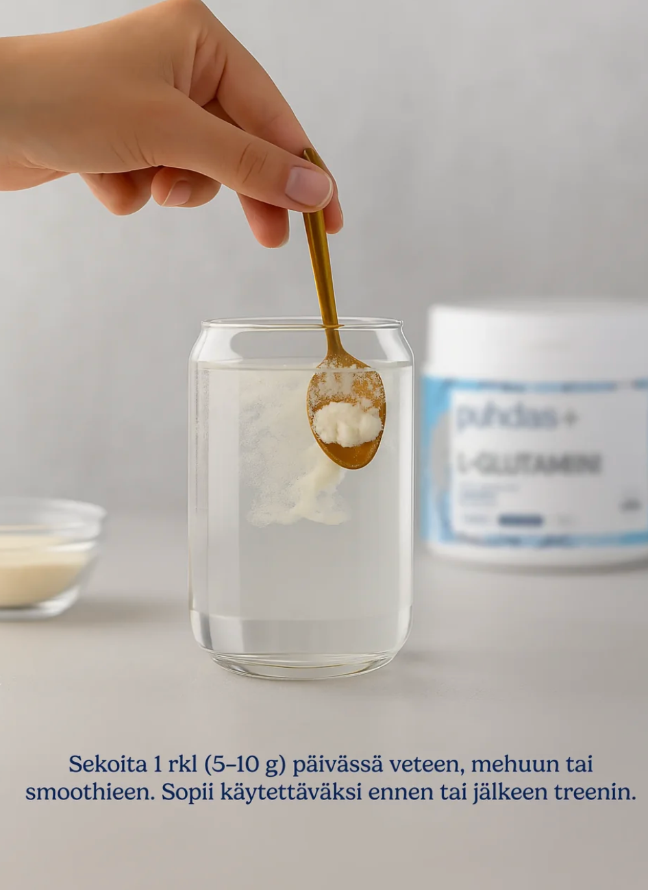 100% L-GLUTAMIINIJAUHE / 200 g