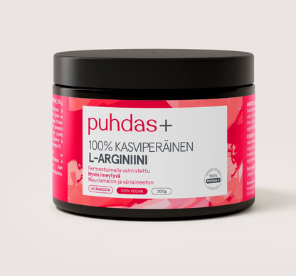 100% L-ARGINIINIJAUHE / VEGAANINEN / 200 g