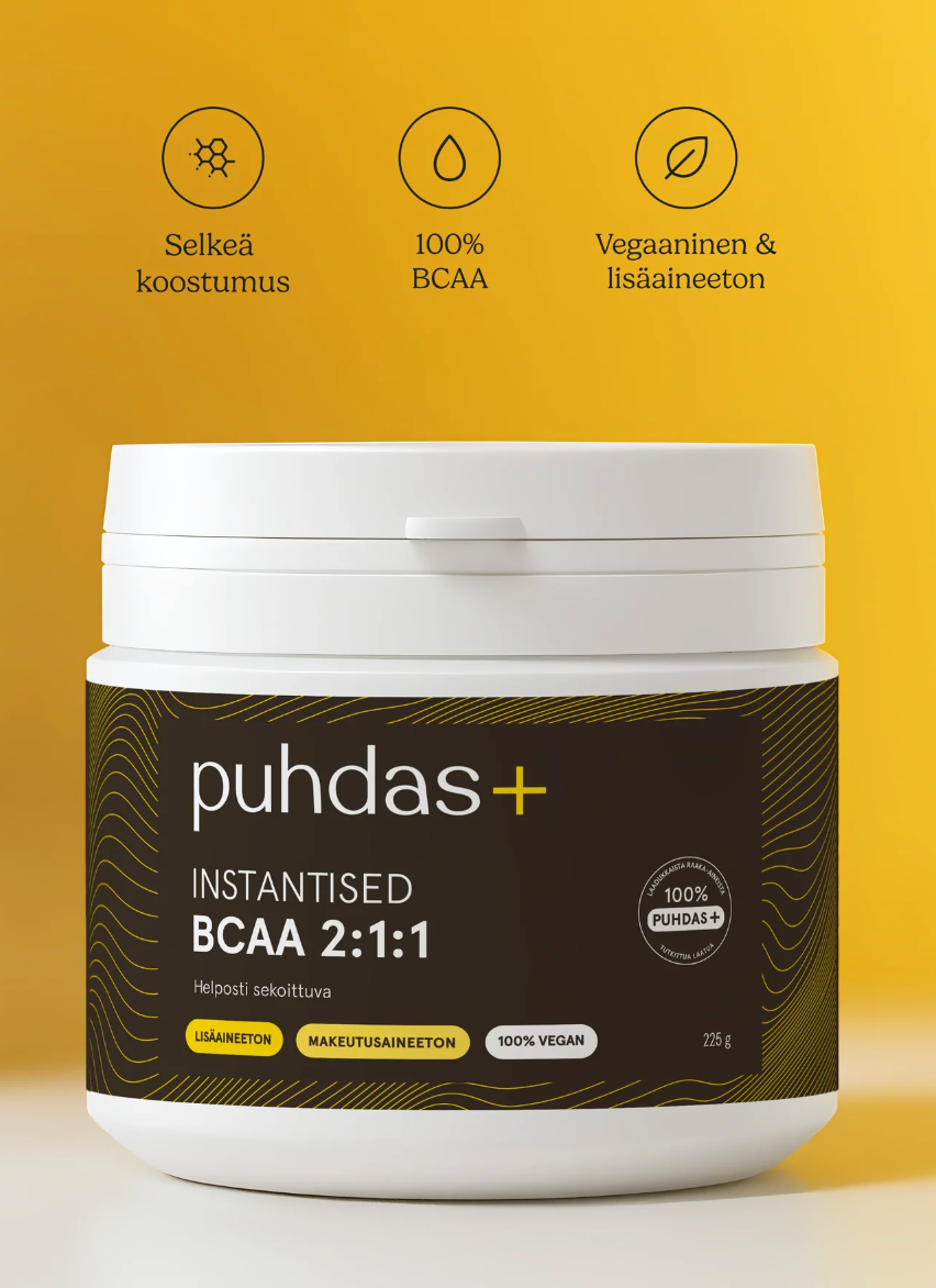 100% BCAA JAUHE / VÄLITÖN LIUKENEMINEN / 225 g