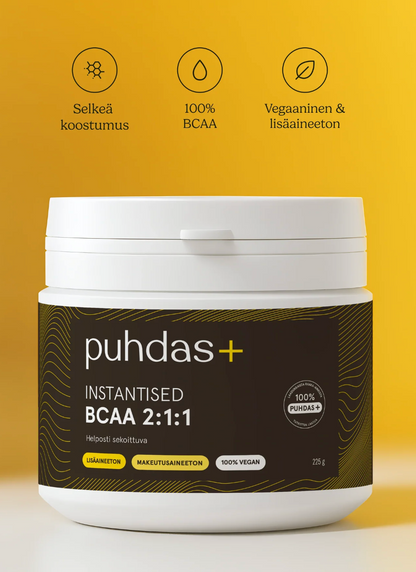 100% BCAA JAUHE / VÄLITÖN LIUKENEMINEN / 225 g