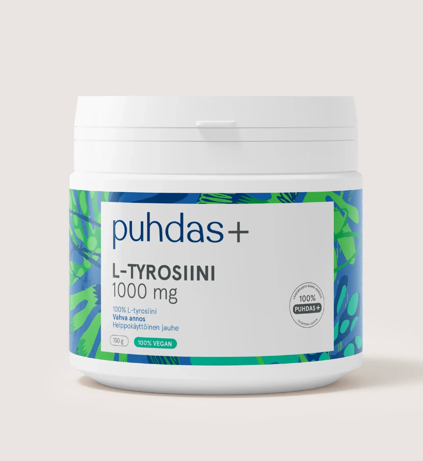 100% L-TYROSIINIJAUHE / 1000 mg / 150 g