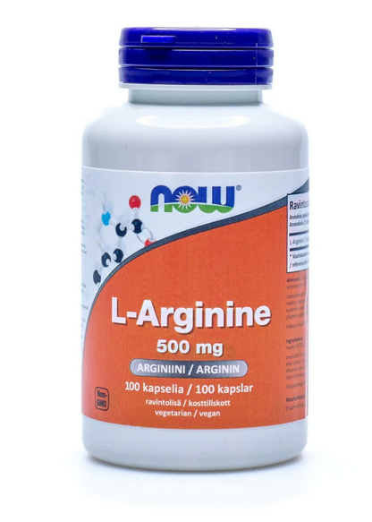 L-ARGINIINI / VAPAA MUOTO / 500 mg / 100 kaps.