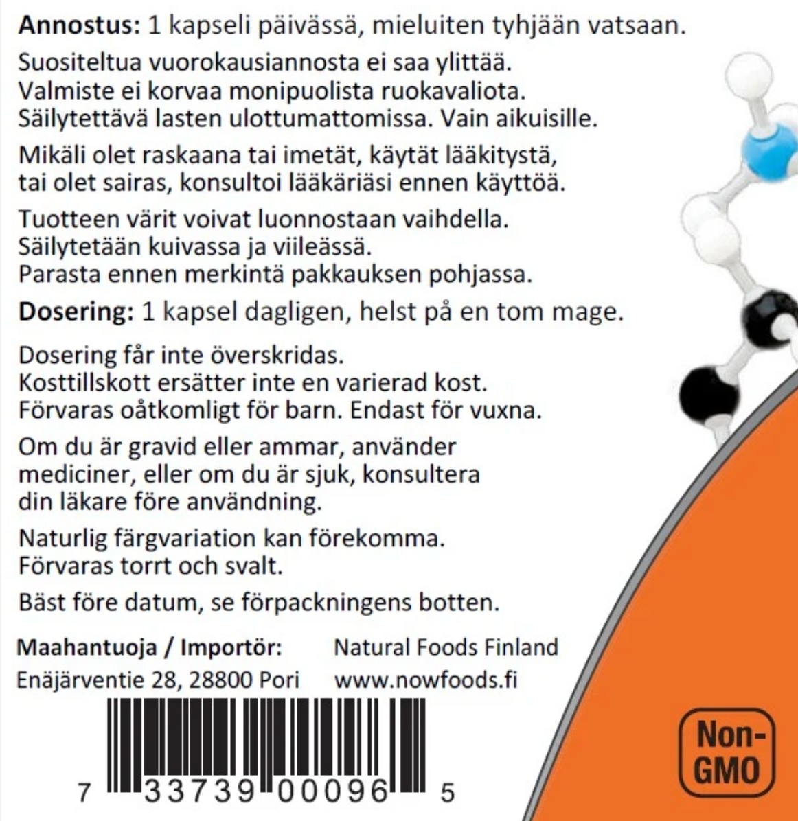 GLUTATIONI / PELKISTETTY MUOTO / 250 mg / 60 kaps.