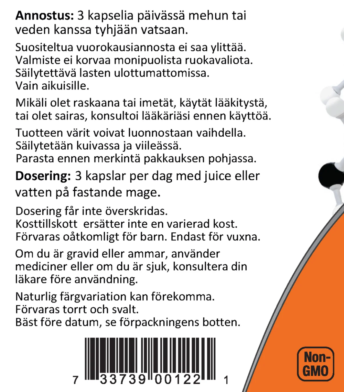 L-ORNITIINI / VAPAA MUOTO / 500 mg / 120 vkaps.