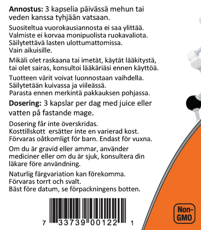 L-ORNITIINI / VAPAA MUOTO / 500 mg / 120 vkaps.