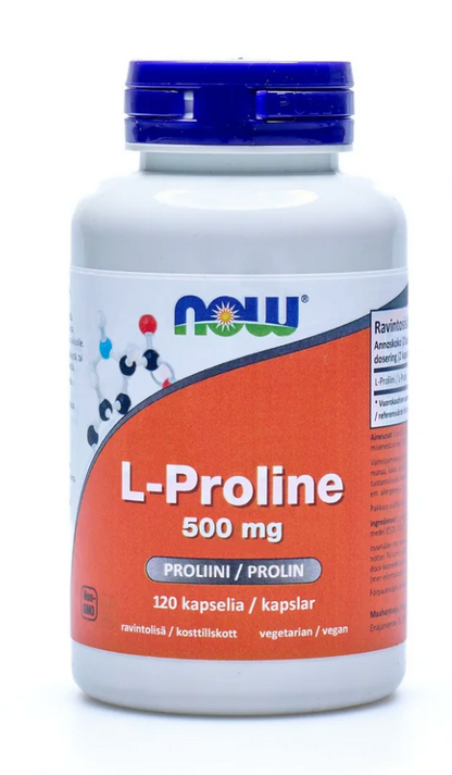 L-PROLIINI / VAPAA MUOTO / 500 mg / 120 vkaps.