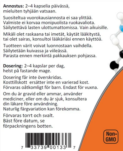 L-PROLIINI / VAPAA MUOTO / 500 mg / 120 vkaps.