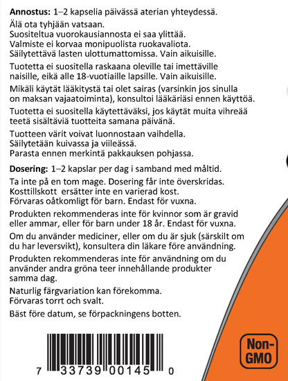 L-TEANIINI + VIHREÄ TEE / 100 mg / 90 kaps.